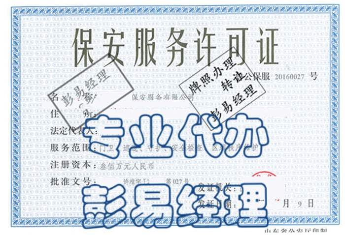 广东保安许可证