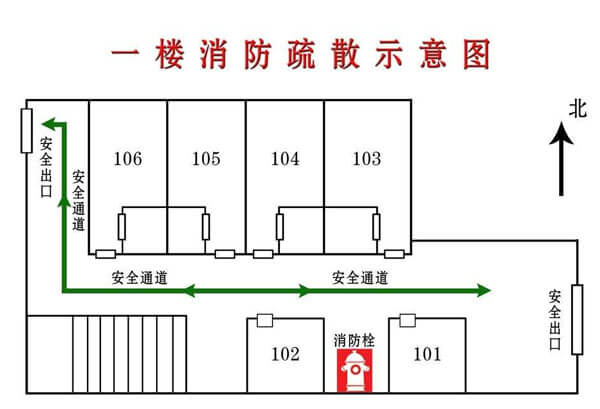 经营场地楼层消防平面图